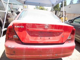 2001 HONDA CIVIC EX RED COUPE 1.7L VTEC AT A18831